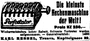 Perfectator<br> Prager Tagblatt 10-7-1926