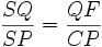 \frac{SQ}{SP} = \frac{QF}{CP}