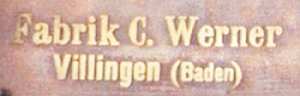 Schriftzug der Firma Carl Werner auf "ADSUMUDI" 