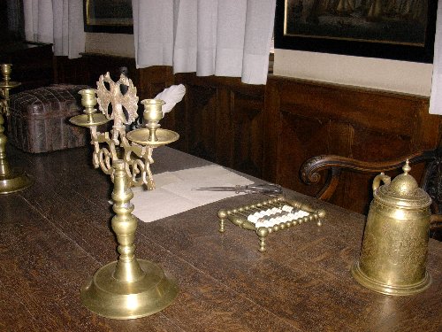 Schreibtisch von Peter dem Großen im Sommerpalast des Sommergartens in Sankt Petersburg