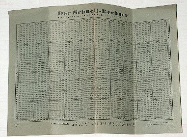 ein Blatt des Schnell-Rechners