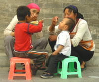 Chin.Familie in XiAn